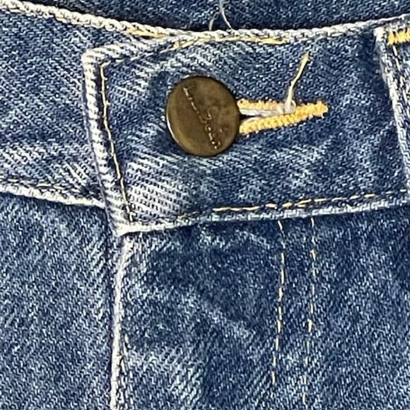 Vintage 70's 80's Denim Bean Ultra High Rise Mom Jeans Straight Union Made 28 - Picture 7 of 12